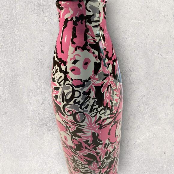 Swell Lilly Pulitzer Water Bottle Pink Panda Print Insulated Reusable Flask - Picture 3 of 3